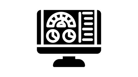 Pc optimization repair computer glyph icon animation 스톡 동영상 326741835
