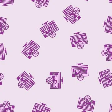 Pc optimization repair computer glyph seamless pattern Stock Illustration