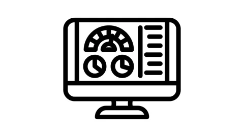 Pc optimization repair computer line icon animation 스톡 동영상 326758552