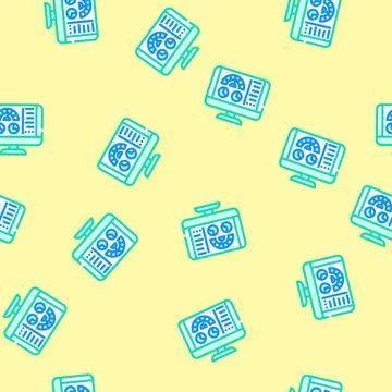 Pc optimization repair computer vector seamless pattern 스톡 일러스트