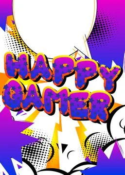 Pc or Console gaming, Gamer related words, quote on Comic book style backgrou Illustrazione stock