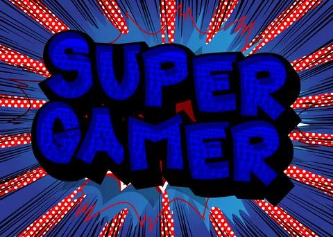 Pc or Console gaming, Gamer related words, quote on Comic book style backgrou Stockillustratie