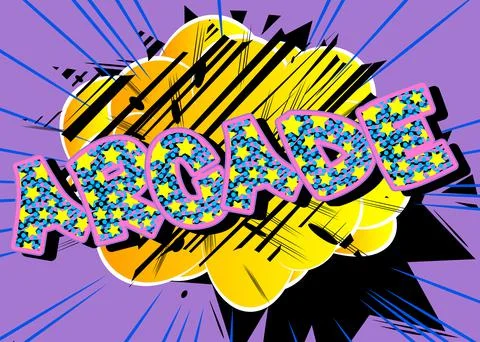 Pc or Console gaming, Gamer related words, quote on Comic book style backgrou Illustrazione stock