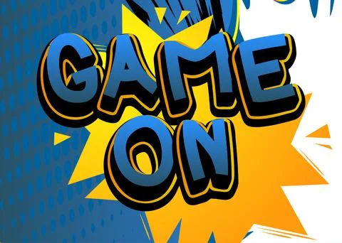 Pc or Console gaming related words, quote on Comic book style background. Pos Illustrazione stock
