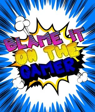 Pc or Console gaming, Streaming Gamer related words, quote on Comic book styl イラスト素材