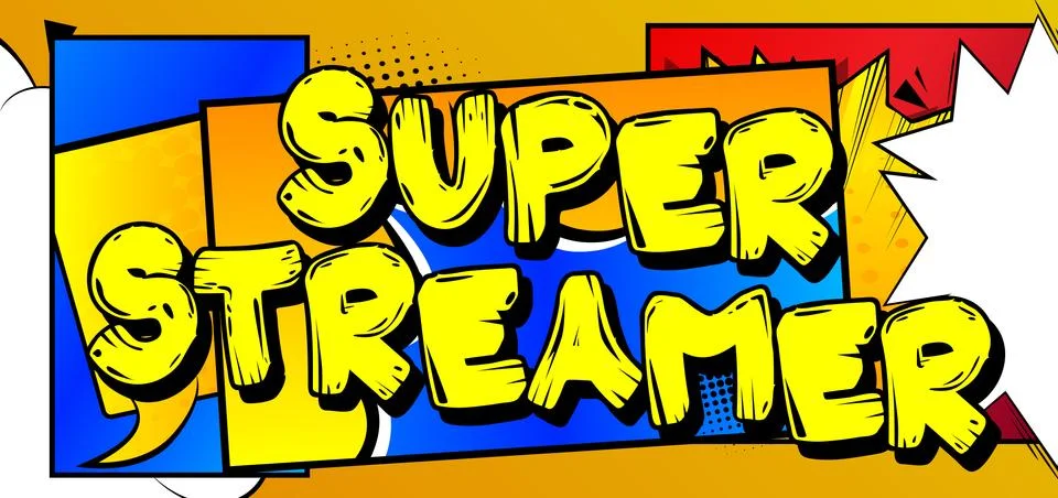 Pc or Console gaming, Streaming Gamer related words, quote on Comic book styl Stockillustratie