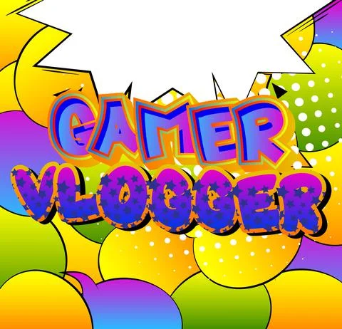 Pc or Console gaming, Streaming Gamer related words, quote on Comic book styl Stock Illustration