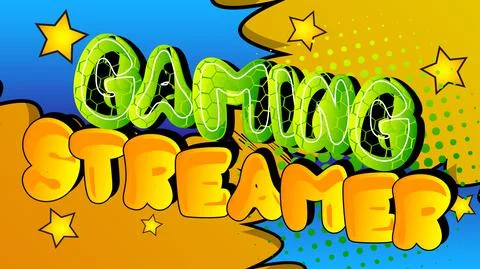 Pc or Console gaming, Streaming Gamer related words, quote on Comic book styl Illustrazione stock