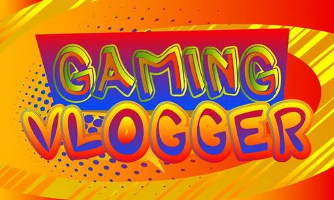 Pc or Console gaming, Streaming Gamer related words, quote on Comic book styl 스톡 일러스트