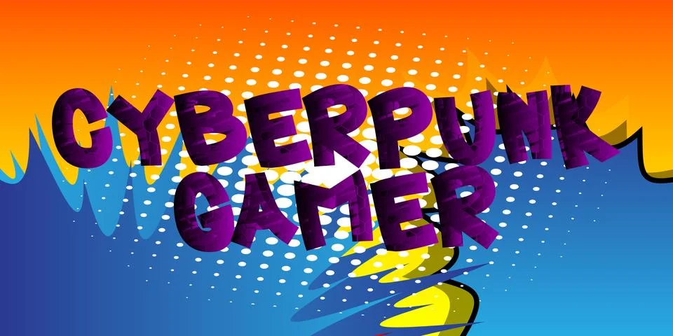 Pc or Console gaming, Streaming Gamer related words, quote on Comic book styl Stock Illustration