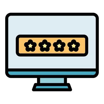 Pc password icon vector flat Stock Illustration