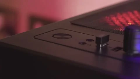 Pc power button Stock Footage 153674132