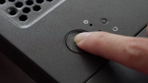 PC Power Button Stock Footage 292911730