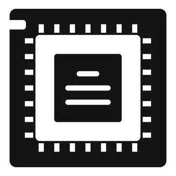 Pc processor icon simple vector. Computer core イラスト素材
