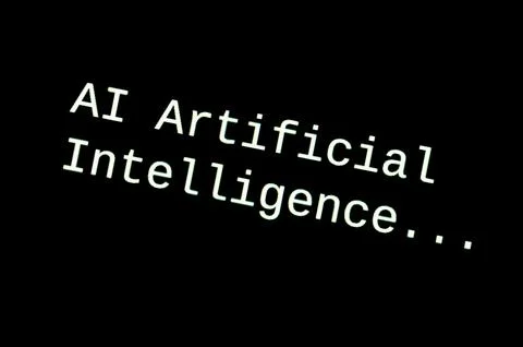 PC screen and artificial intelligence. 库存照片