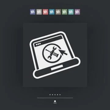 Pc setting Stock Illustration