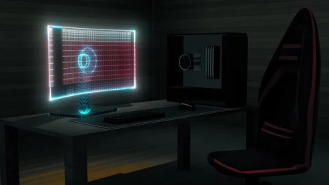 Pc Setup 4k Stock Footage 198082791