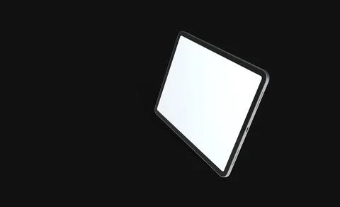 Pc tablet computer iPad with blank 3d Stock Illustration