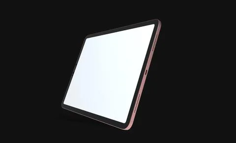 Pc tablet computer  iPad with blank 3d Stock Illustration