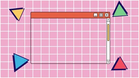 PC user interface from the 90s Retro style Nostalgic background Stock Footage 259216585