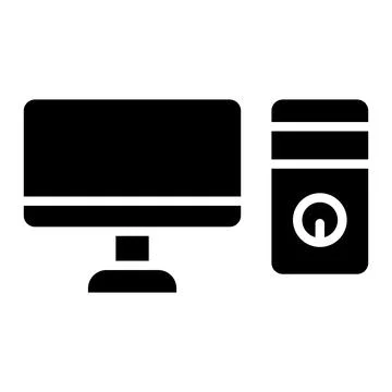 Pc Vector Icon Design Illustration Stock Illustration