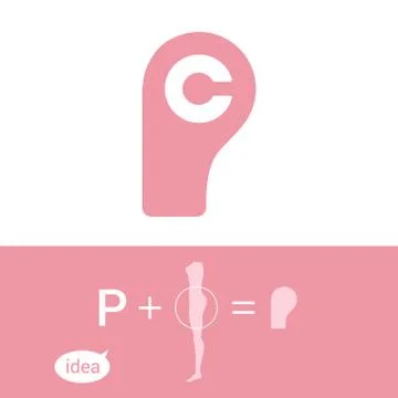 PC Vector logo design 스톡 일러스트