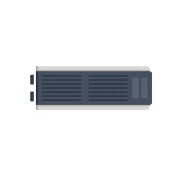 Pc video card icon flat vector. Gpu fan Stock-Illustration