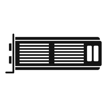 Pc video card icon simple vector. Gpu fan Stock-Illustration