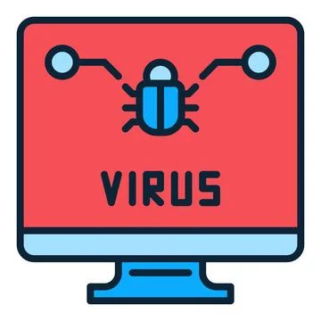 PC Virus Scan vector colored icon or sign イラスト素材