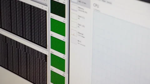 PC Workstation Computer Working Hard Stock Footage 59583893