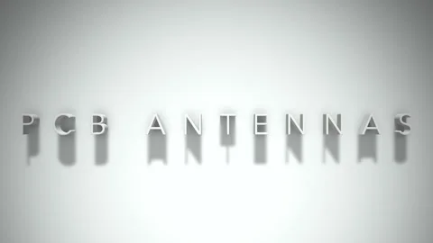 Pcb antennas 3D title animation with shadows on a white background Stock Footage 297854344