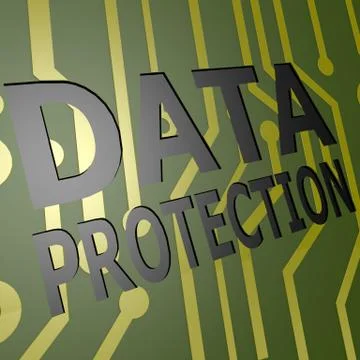 Pcb board with data protection Stock Illustration