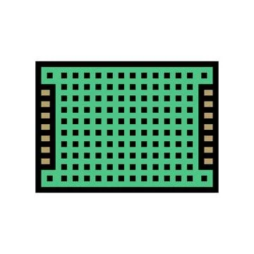 Pcb board electronic component color icon vector illustration Illustrazione stock