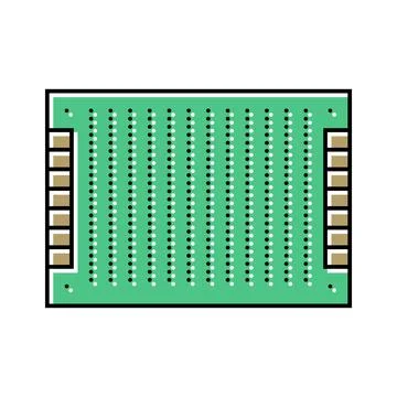 Pcb board electronic component color icon vector illustration Illustrazione stock