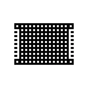 Pcb board electronic component glyph icon vector illustration Stock Illustration