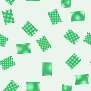 Pcb board electronic component glyph seamless pattern Illustrazione stock