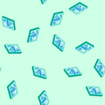 Pcb board electronic component isometric icon seamless pattern イラスト素材