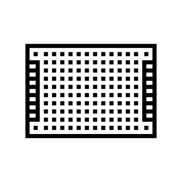 Pcb board electronic component line icon vector illustration Illustrazione stock