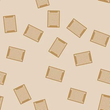 Pcb board electronic component line seamless pattern Illustrazione stock