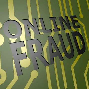 Pcb board with online fraud Stock Illustration