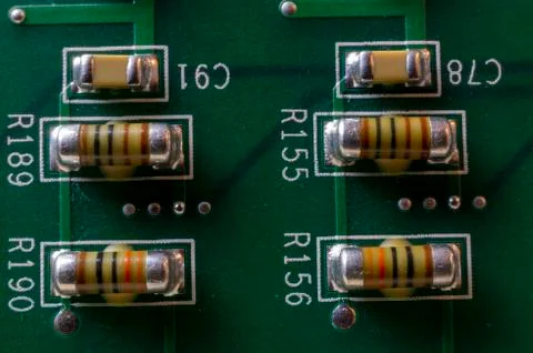 PCB capacitor Stock Photos