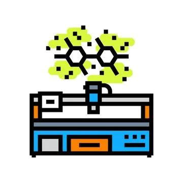 Pcb chemical compound floating air color icon vector illustration Stock Illustration