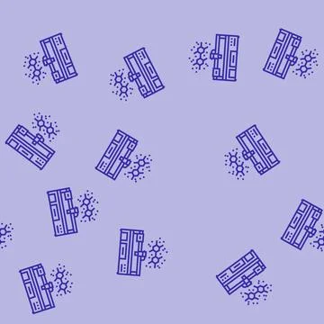 Pcb chemical compound floating air line seamless pattern Stock Illustration