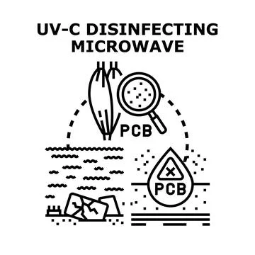 Pcb contamination and environmental pollution concept vector Stock Illustration