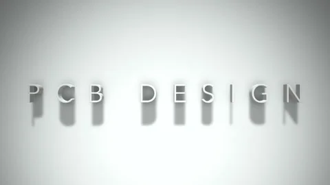 PCB Design 3D title animation with shadows on a white background Stock Footage 296626806