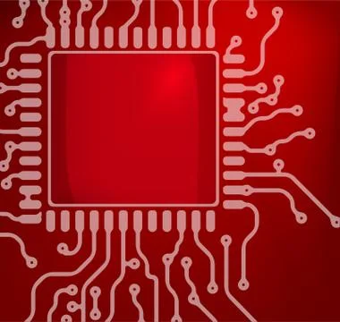 PCB design with button Ilustración de archivo