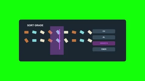PCB E Waste Sort Grade Confirmed Green Screen Overlay Stock Footage 345586251
