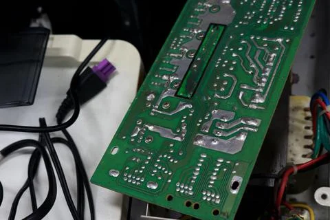 PCB is an electronic circuit board Stock Photos