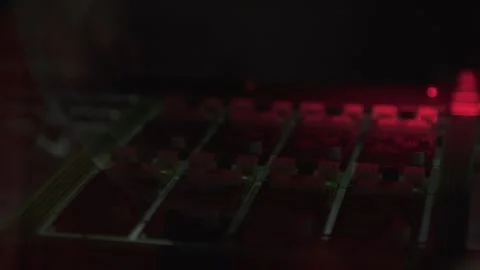 PCB enters the conveyor and is checked for defects. Automatic visual pcb review Stock Footage 252646091