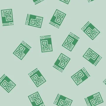 Pcb esd safe packaging glyph vector seamless pattern Illustrazione stock